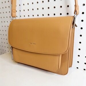 Pixie Mood | Zoe Crossbody Bag in Honey, Vegan Faux Leather